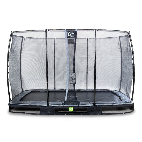 EXIT Elegant inground trampoline 244x427cm met Economy veiligheidsnet - zwart