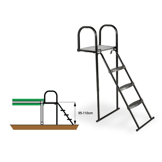 EXIT trampoline platform met ladder voor framehoogte van 95-110cm