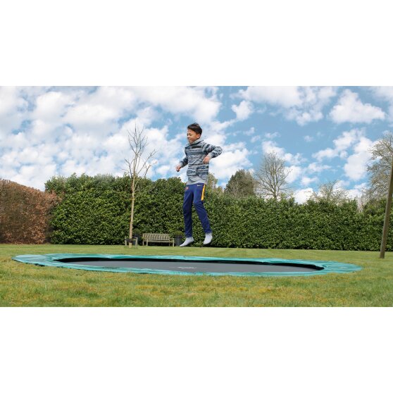 EXIT Supreme groundlevel trampoline ø427cm - groen