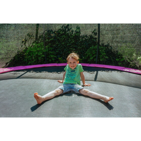 EXIT Silhouette inground trampoline ø366cm met veiligheidsnet - roze