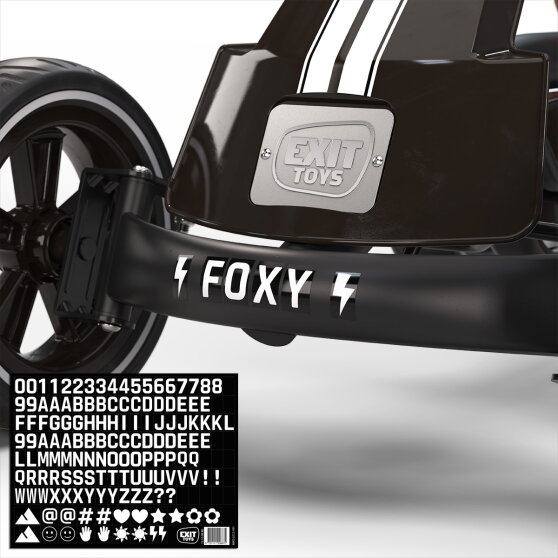 EXIT Foxy skelter met aanhangwagen voor kinderen zwart | vanaf 2 jaar
