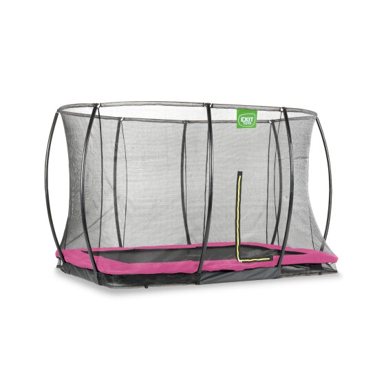 EXIT Silhouette inground trampoline 214x305cm met veiligheidsnet - roze