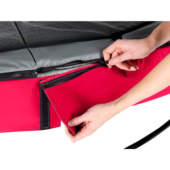 EXIT Elegant Premium trampoline ø253cm met Deluxe veiligheidsnet - rood