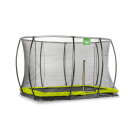 EXIT Silhouette inground trampoline 244x366cm met veiligheidsnet - groen