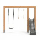 EXIT Linea Massiv 140 schommel met glijbaan & ringen