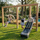 EXIT Linea Massiv 140 duo schommel met rek & glijbaan