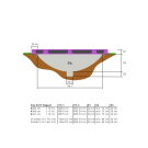 EXIT Elegant inground trampoline ø427cm met Economy veiligheidsnet - paars