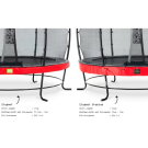 EXIT Elegant trampoline ø305cm met Economy veiligheidsnet - rood