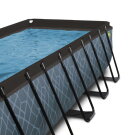 EXIT Stone zwembad 540x250x122cm met zandfilterpomp - grijs