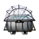 EXIT Black Leather Zwembad 540x250cm met Filterpomp & Overkapping