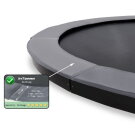 EXIT InTerra groundlevel trampoline ø427cm - grijs