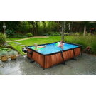 EXIT Wood zwembad 300x200x65cm met filterpomp - bruin
