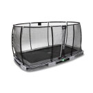 EXIT Elegant Premium inground trampoline 244x427cm met Deluxe veiligheidsnet - grijs