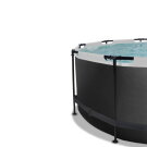 EXIT Black Leather zwembad ø360x122cm met filterpomp - zwart
