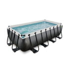 EXIT Black Leather zwembad 400x200x100cm met zandfilterpomp - zwart