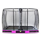 EXIT Elegant Premium inground trampoline 244x427cm met Deluxe veiligheidsnet - paars