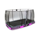 EXIT Elegant inground trampoline 214x366cm met Economy veiligheidsnet - paars