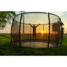 EXIT Dynamic groundlevel trampoline ø366cm met veiligheidsnet - zwart