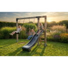 EXIT Linea Robust 110 schommel met glijbaan