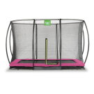 EXIT Silhouette inground trampoline 244x366cm met veiligheidsnet - roze