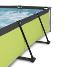 EXIT Lime zwembad 300x200x65cm met filterpomp en overkapping en schaduwdoek - groen
