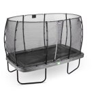 EXIT Elegant trampoline 244x427cm met Economy veiligheidsnet - grijs
