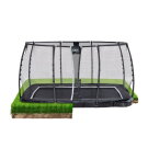 EXIT Supreme groundlevel trampoline 214x366cm met veiligheidsnet - zwart