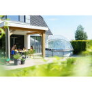 EXIT Soft Grey zwembad &oslash;360x76cm met filterpomp en overkapping - grijs