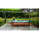 EXIT Wood zwembad 300x200x65cm met filterpomp - bruin