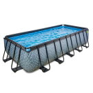 EXIT Stone zwembad 540x250x122cm met zandfilterpomp - grijs