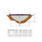 EXIT Silhouette inground trampoline ø366cm - roze