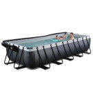 EXIT Black Leather Zwembad 540x250x100cm met Overkapping