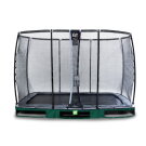 EXIT Elegant Premium inground trampoline 214x366cm met Deluxe veiligheidsnet - groen