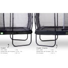 EXIT Elegant trampoline 244x427cm met Economy veiligheidsnet - zwart