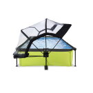 EXIT Lime zwembad 300x200x65cm met filterpomp en overkapping - groen