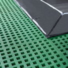 EXIT Dynamic groundlevel trampoline 244x427cm met Freezone veiligheidstegels - zwart