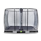 EXIT Elegant Premium inground trampoline 214x366cm met Deluxe veiligheidsnet - grijs