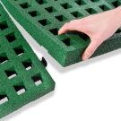 EXIT Dynamic groundlevel trampoline 305x519cm met Freezone veiligheidstegels - zwart