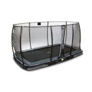 EXIT Elegant inground trampoline 214x366cm met Economy veiligheidsnet - zwart