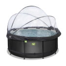 EXIT Black Leather Zwembad &Oslash;360x122cm met Warmtepomp