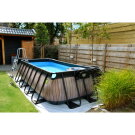 EXIT Black Leather zwembad 400x200x100cm met zandfilterpomp - zwart