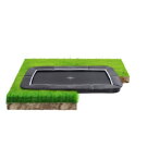 EXIT Supreme groundlevel trampoline 214x366cm - zwart