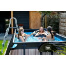 EXIT Black Leather zwembad 400x200x100cm met zandfilterpomp - zwart