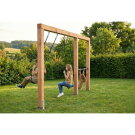 EXIT Linea Massiv 140 dubbele schommel met rek