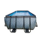 EXIT Stone zwembad 540x250x122cm met zandfilterpomp - grijs
