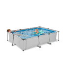 EXIT Soft Grey zwembad 300x200x65cm met filterpomp - grijs