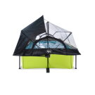 EXIT Lime zwembad 220x150x65cm met filterpomp en overkapping en schaduwdoek - groen