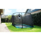 EXIT Supreme groundlevel trampoline 244x427cm met veiligheidsnet - zwart