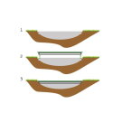 EXIT Supreme groundlevel trampoline 214x366cm met veiligheidsnet - groen