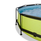 EXIT Lime zwembad ø300x76cm met filterpomp en overkapping en schaduwdoek - groen